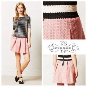 Maeve Anthropologie pink Ballad Swing skirt pocket